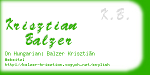 krisztian balzer business card